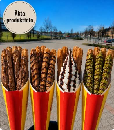 Churros med olika toppings från Neals Churros & Donuts